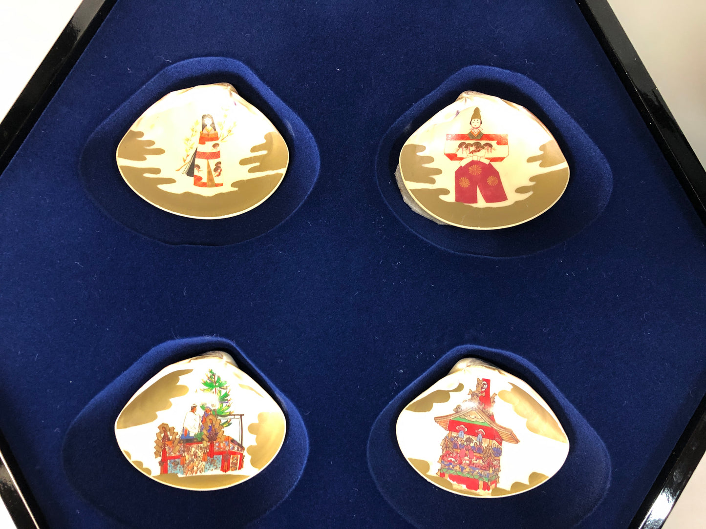 Y7396 KAI AWASE Heian shell matching game 12 pieces Japan antique traditional