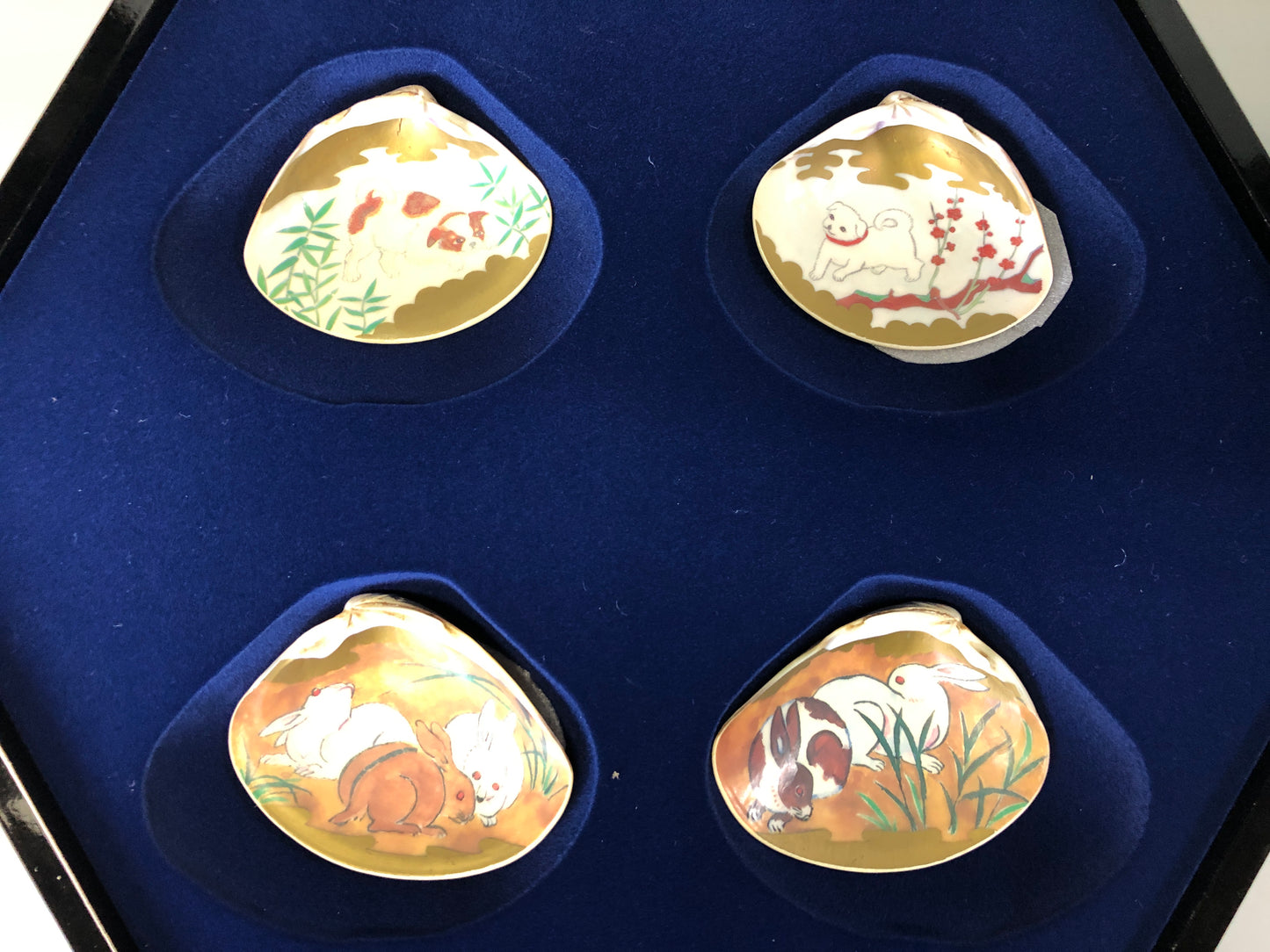 Y7396 KAI AWASE Heian shell matching game 12 pieces Japan antique traditional