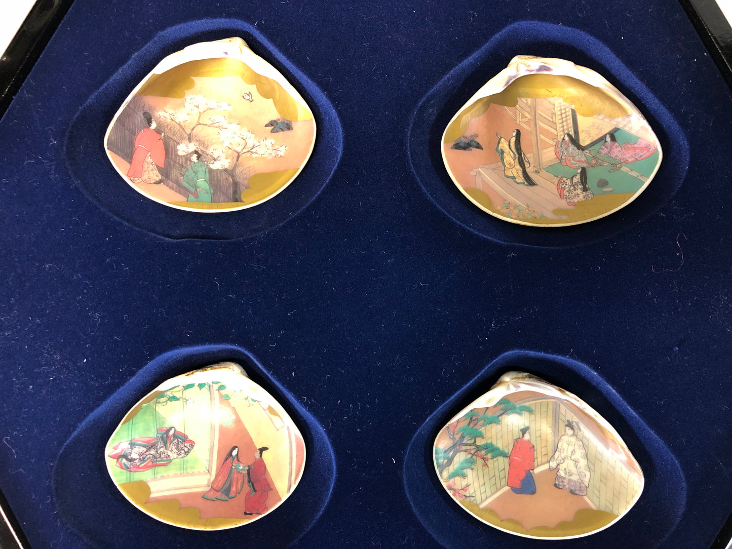 Y7396 KAI AWASE Heian shell matching game 12 pieces Japan antique traditional