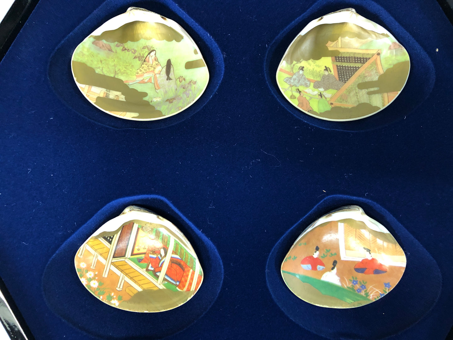 Y7396 KAI AWASE Heian shell matching game 12 pieces Japan antique traditional