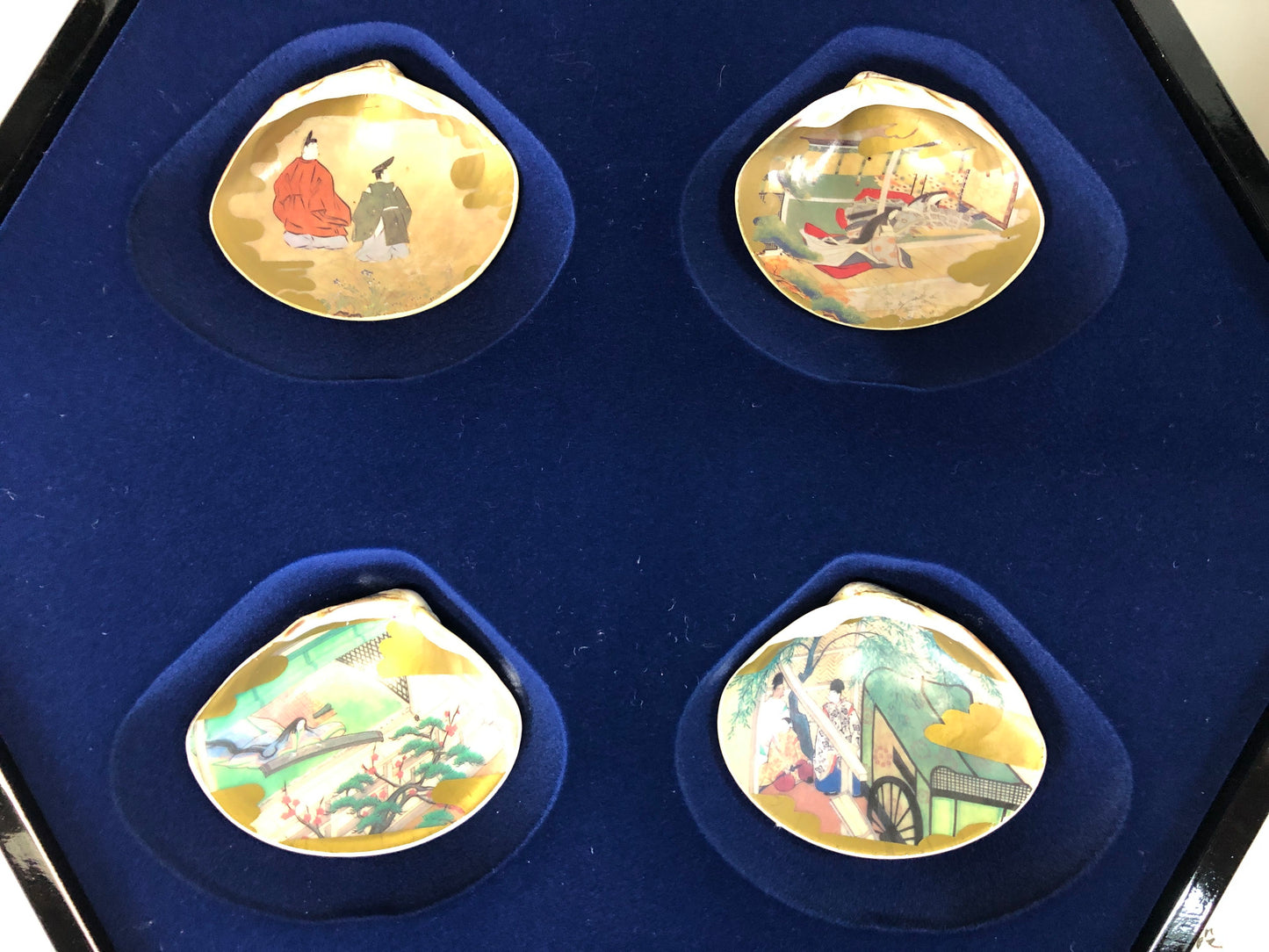 Y7396 KAI AWASE Heian shell matching game 12 pieces Japan antique traditional