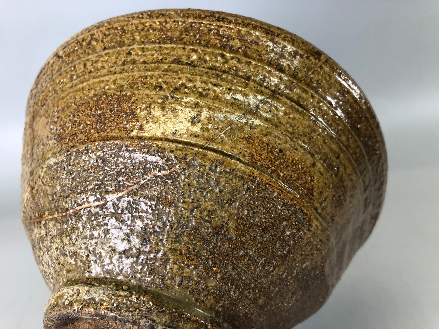 Y7398 CHAWAN Iraho bowl kintsugi box Japan antique tea ceremony pottery cup