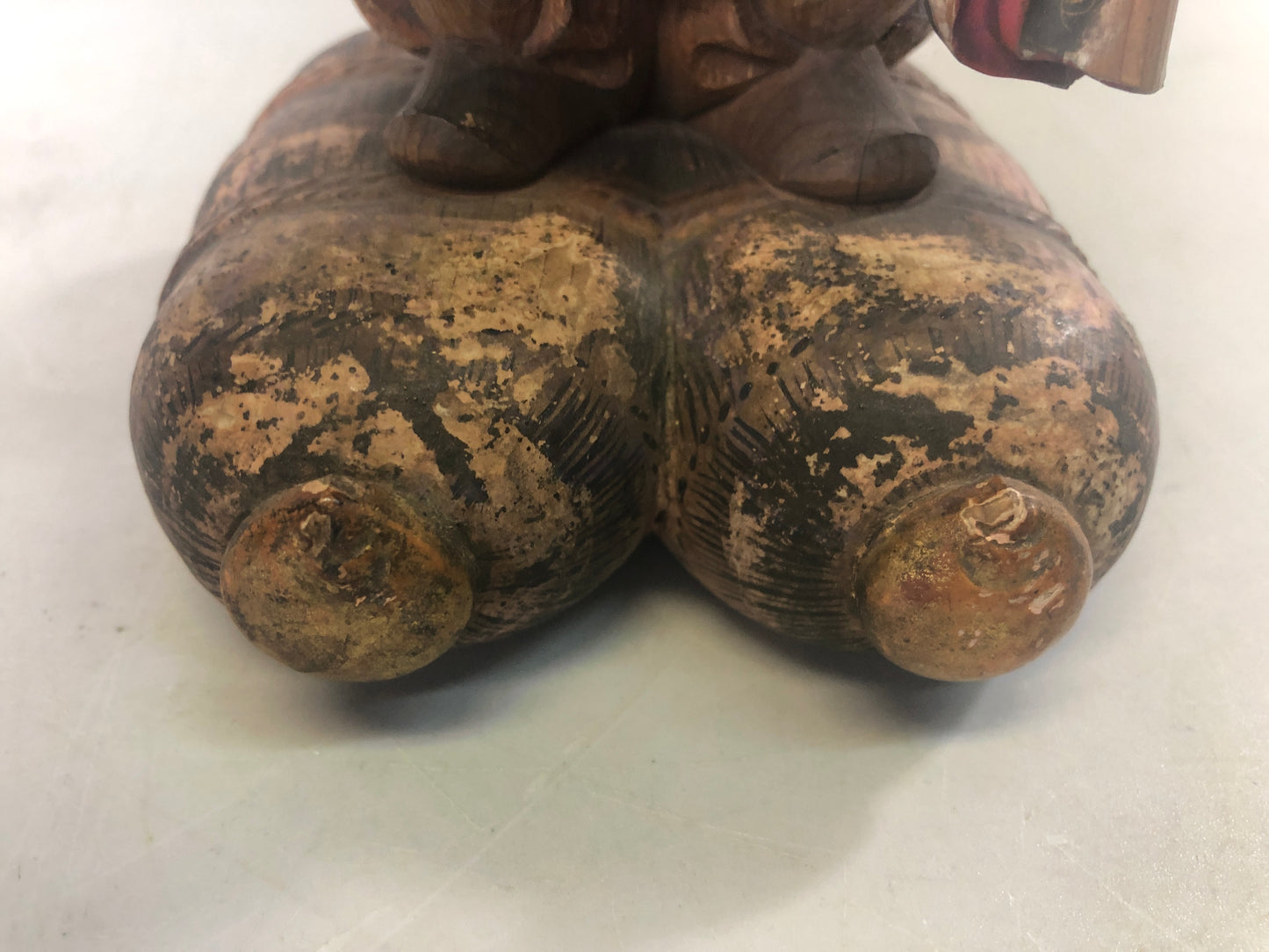 Y7414 STATUE wood carving Daikoku God of Wealth figurine Japan antique interior