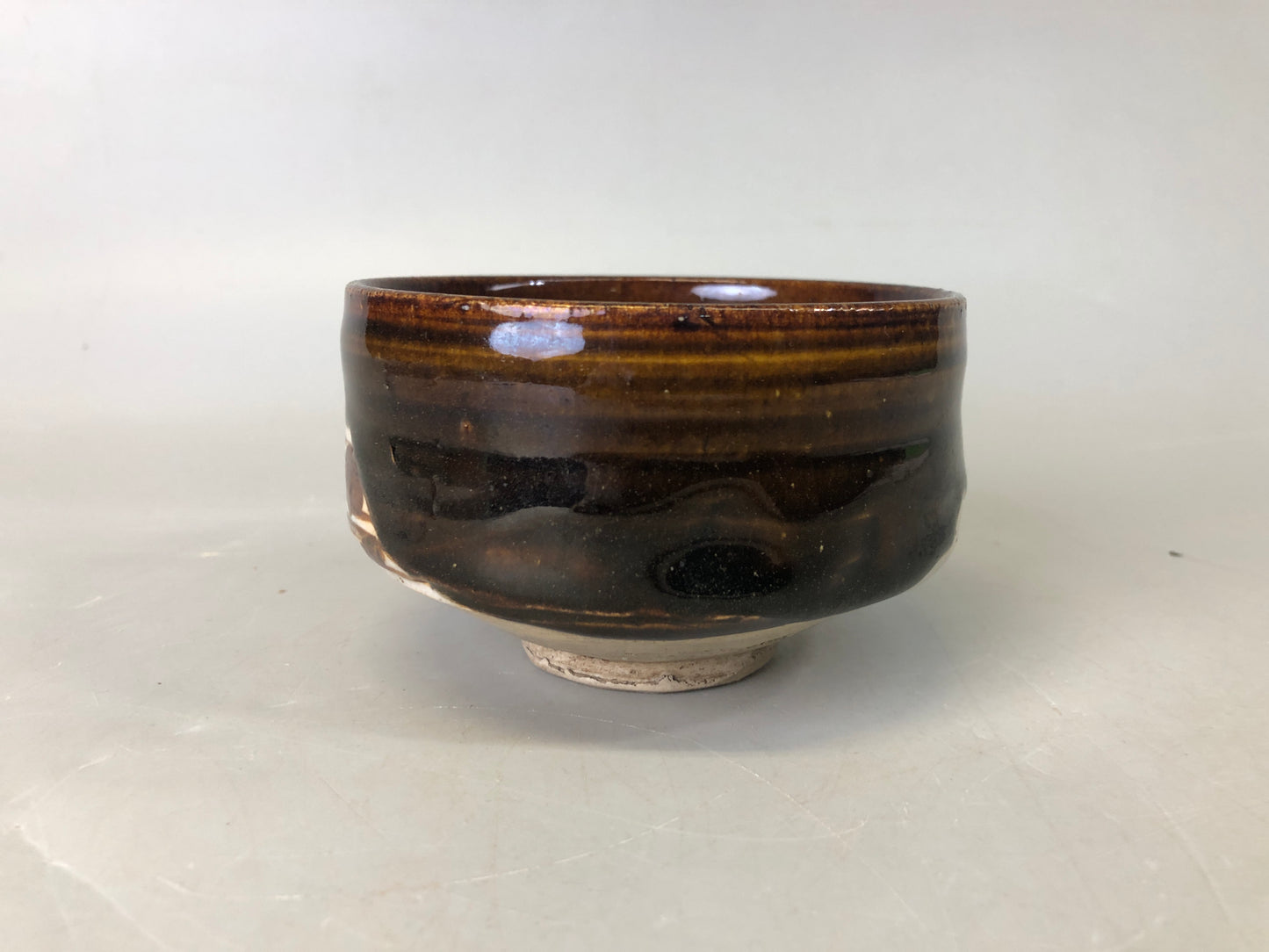 Y7460 CHAWAN Seto-ware bowl signed box Japan antique tea ceremony pottery teacup