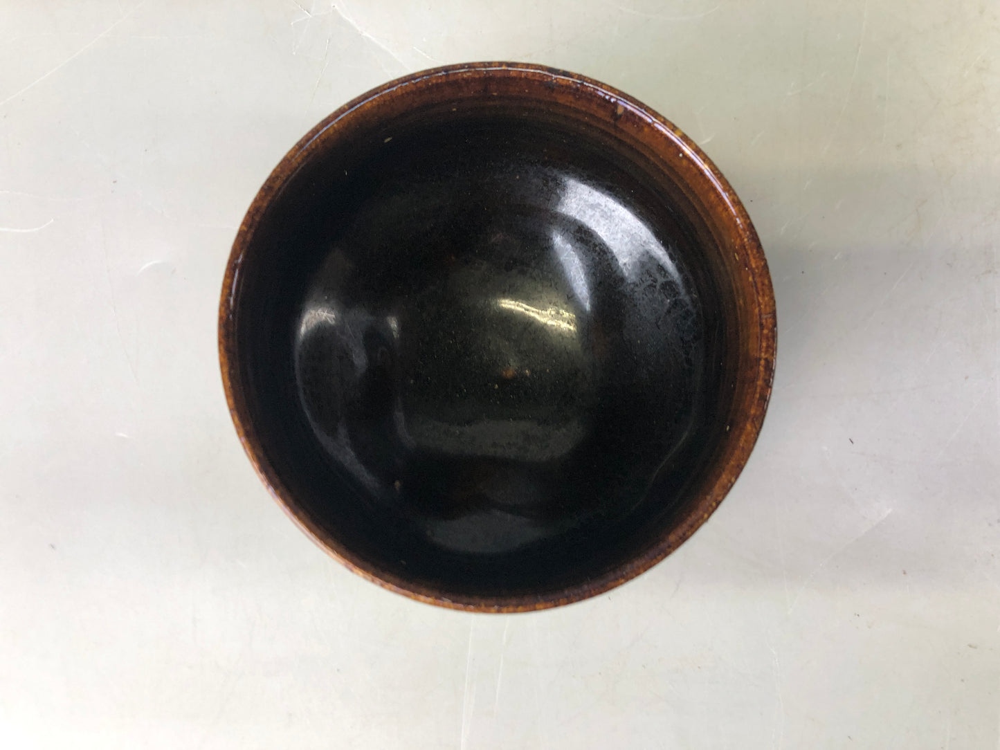 Y7460 CHAWAN Seto-ware bowl signed box Japan antique tea ceremony pottery teacup
