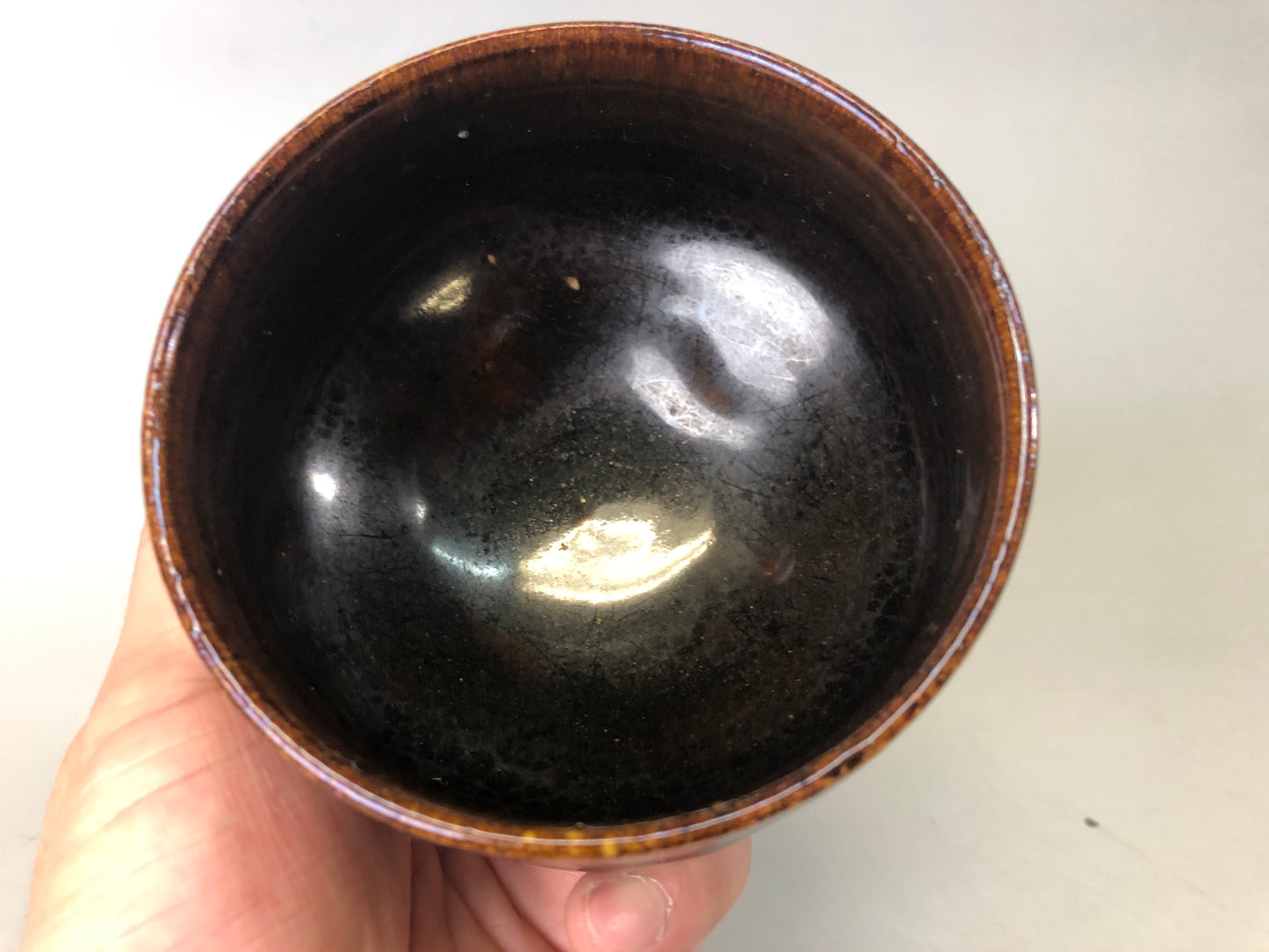 Y7460 CHAWAN Seto-ware bowl signed box Japan antique tea ceremony pottery teacup