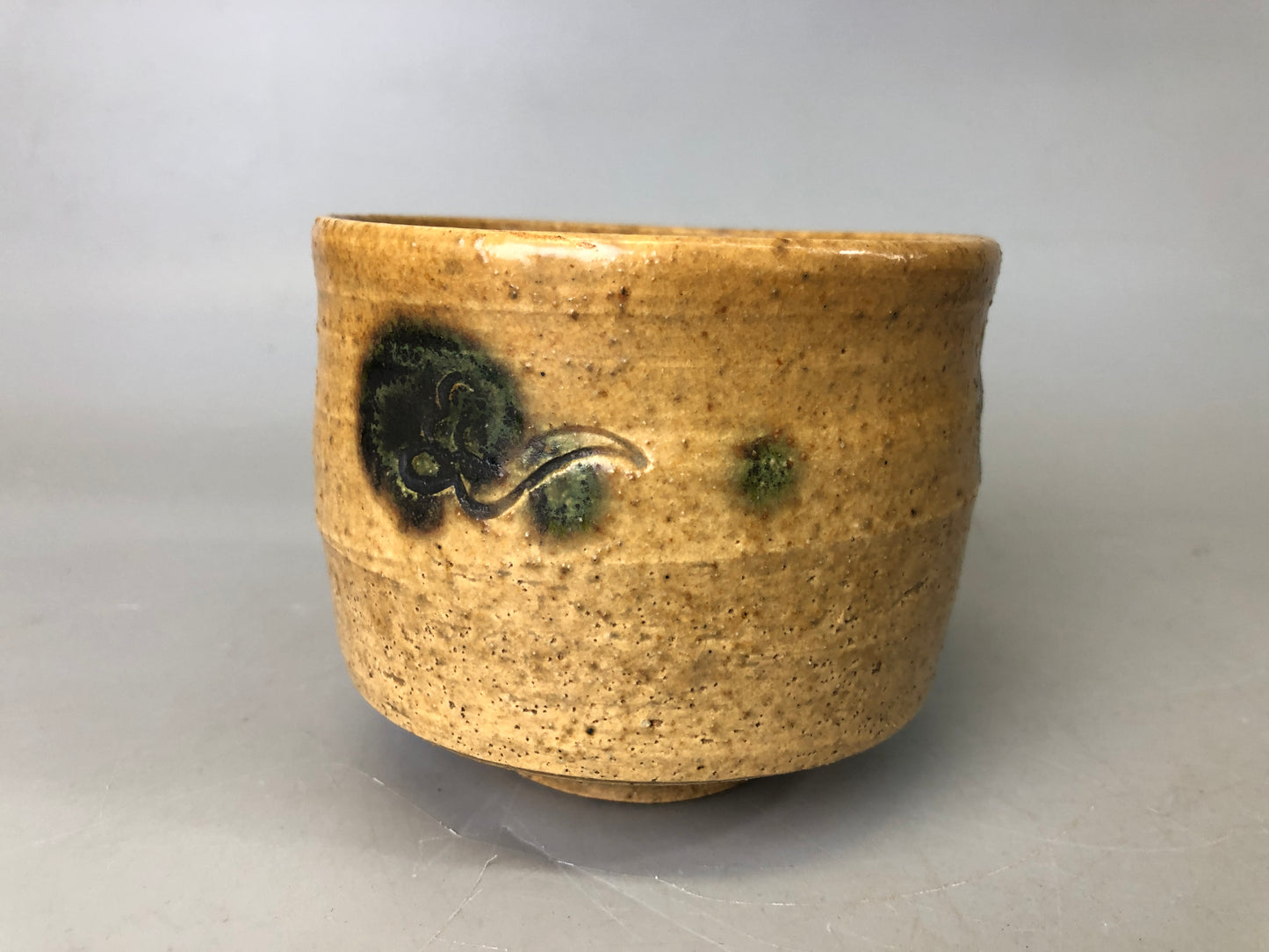 Y7462 CHAWAN Kiseto-ware bowl signed box cloud crane Japan antique tea ceremony