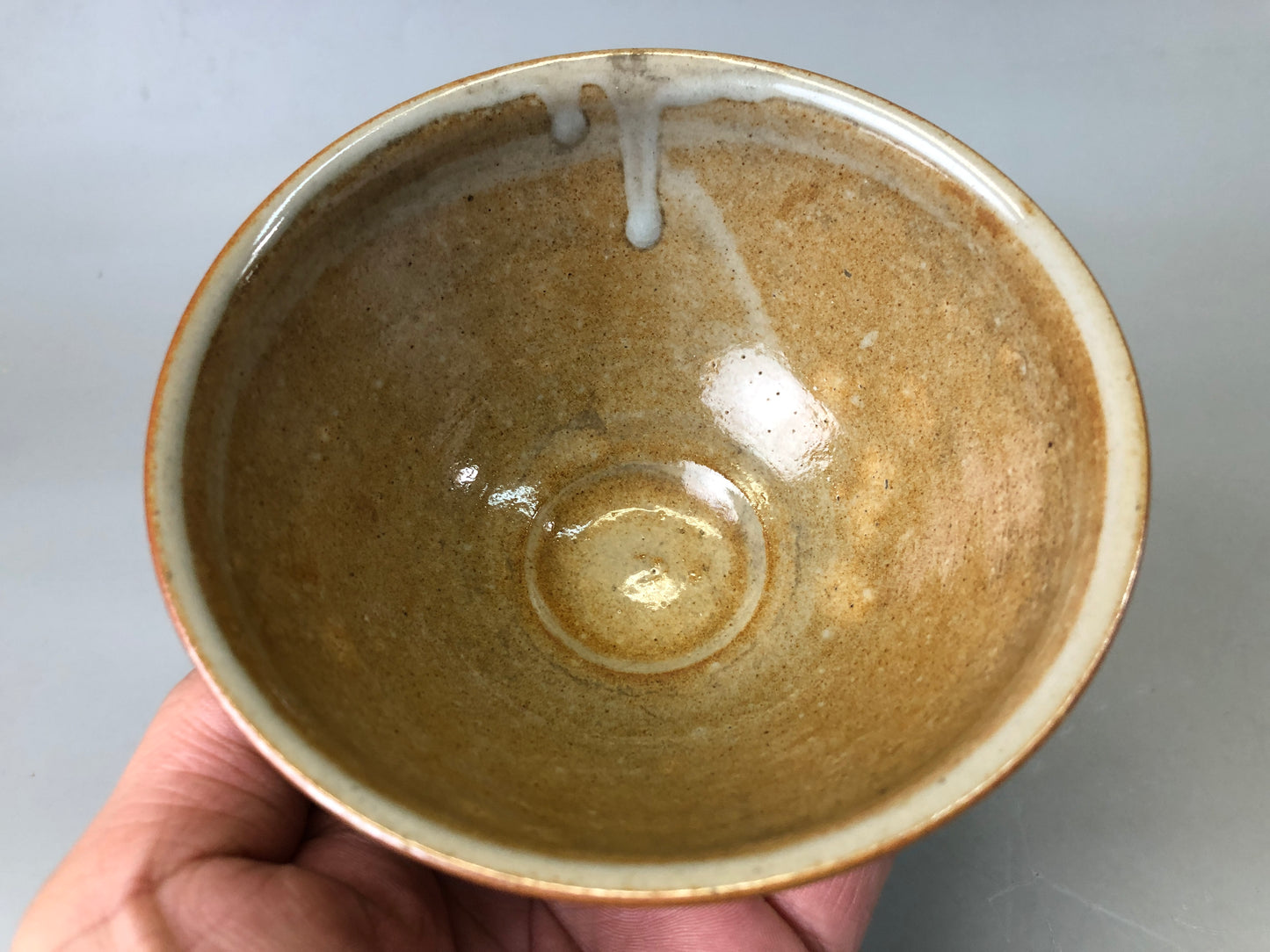 Y7470 CHAWAN Yosamu-ware Tenmoku bowl signed Japan antique tea ceremony pottery