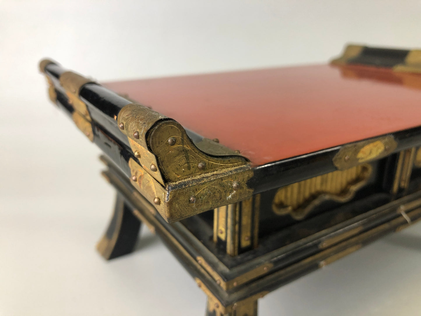 Y7471 Buddhist Altar Equipment sutra reading desk table Japan antique Buddhism
