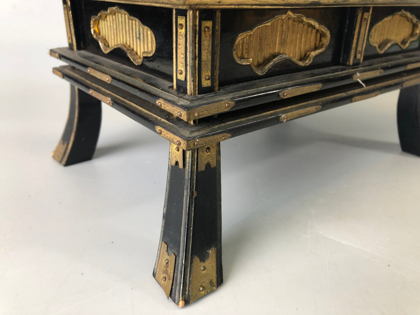Y7471 Buddhist Altar Equipment sutra reading desk table Japan antique Buddhism