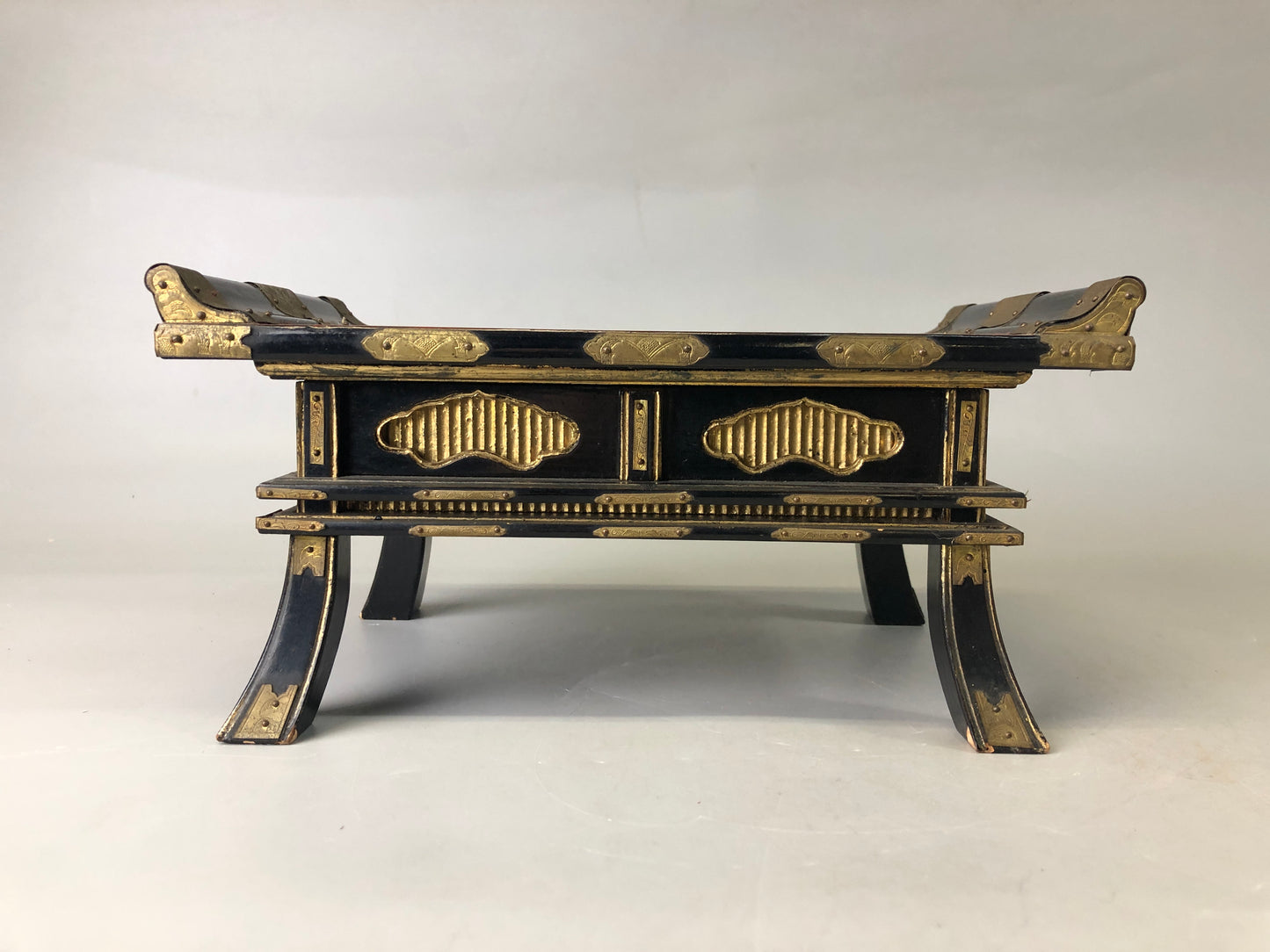 Y7471 Buddhist Altar Equipment sutra reading desk table Japan antique Buddhism