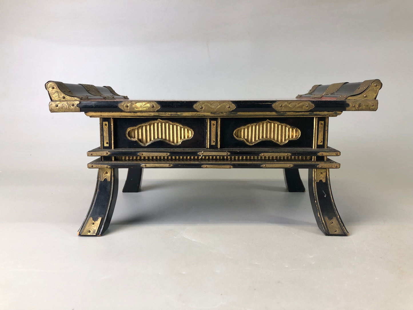 Y7471 Buddhist Altar Equipment sutra reading desk table Japan antique Buddhism