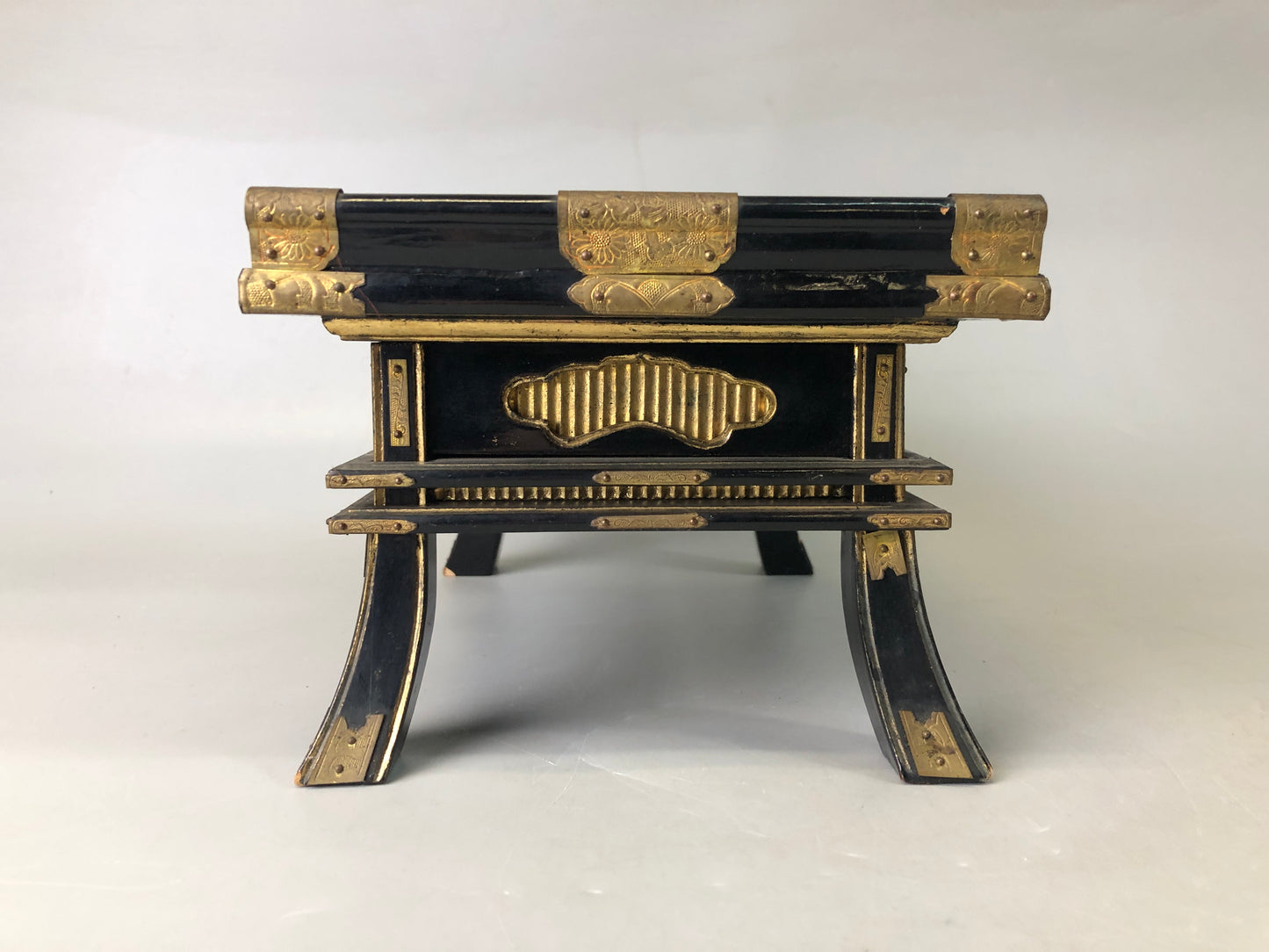 Y7471 Buddhist Altar Equipment sutra reading desk table Japan antique Buddhism