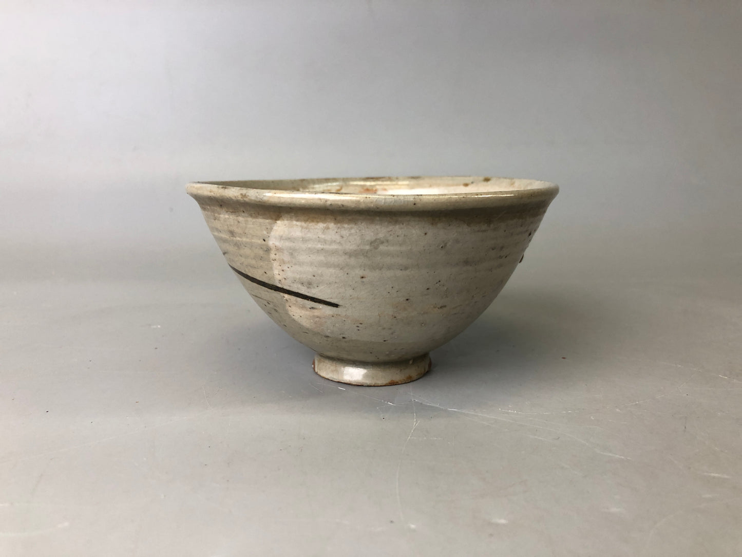 Y7472 CHAWAN Banko-ware bowl signed box Japan antique tea ceremony pottery cup