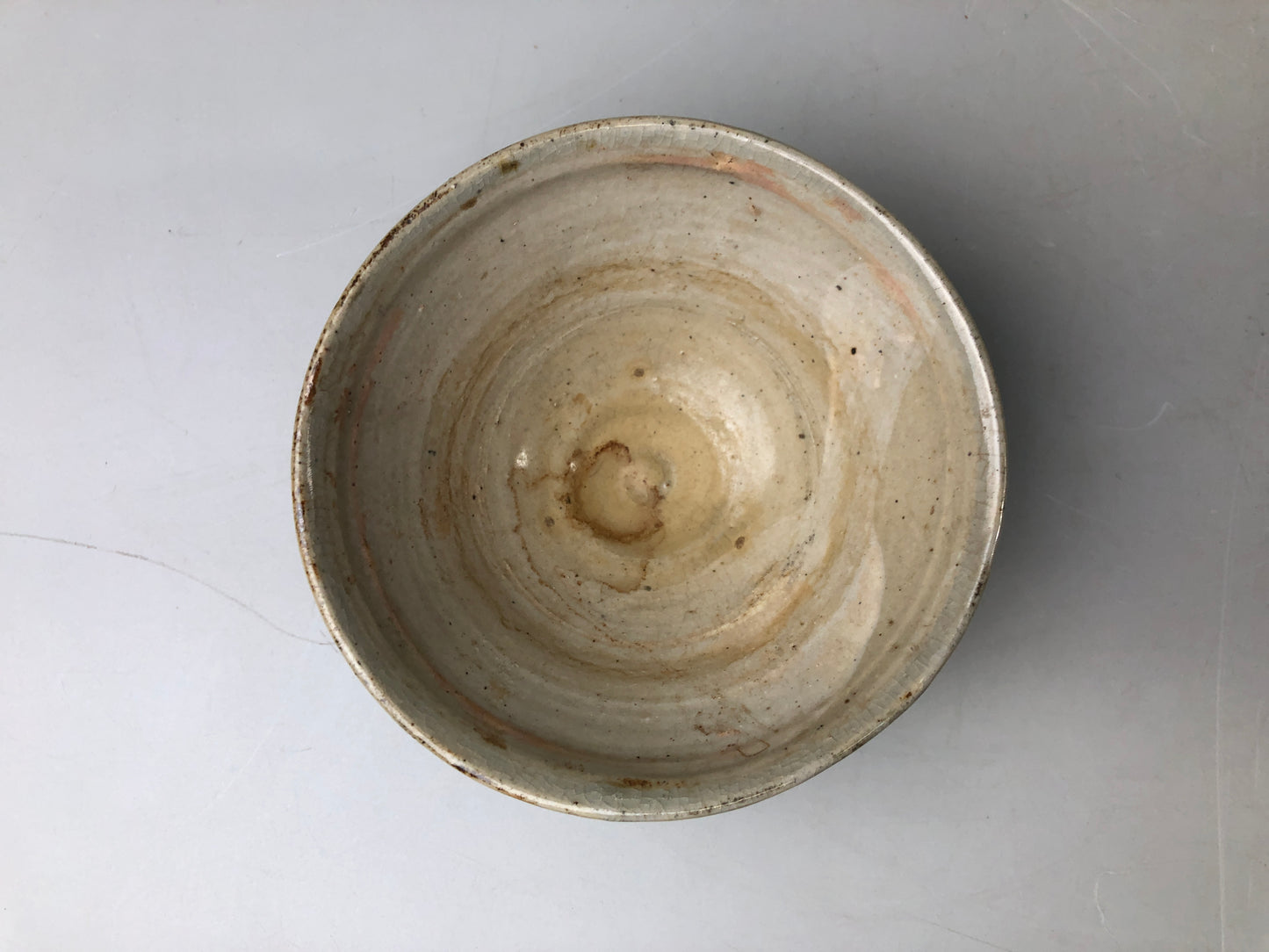 Y7472 CHAWAN Banko-ware bowl signed box Japan antique tea ceremony pottery cup