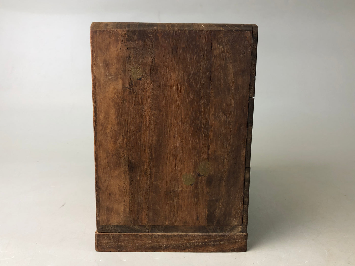 Y7478 TANSU wooden 3-tiered small chest of drawers Fan Japan antique interior