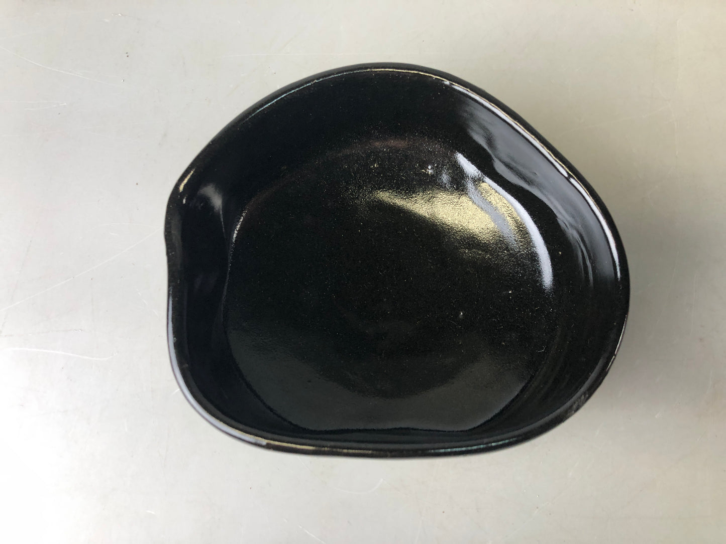Y7482 CHAWAN Seto-ware black bowl signed box Japan antique tea ceremony pottery