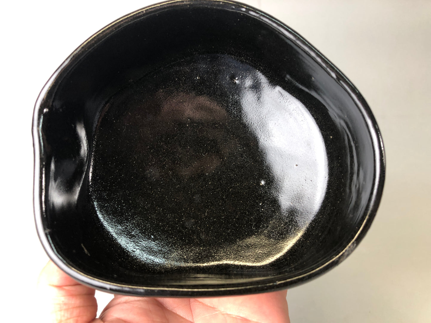 Y7482 CHAWAN Seto-ware black bowl signed box Japan antique tea ceremony pottery
