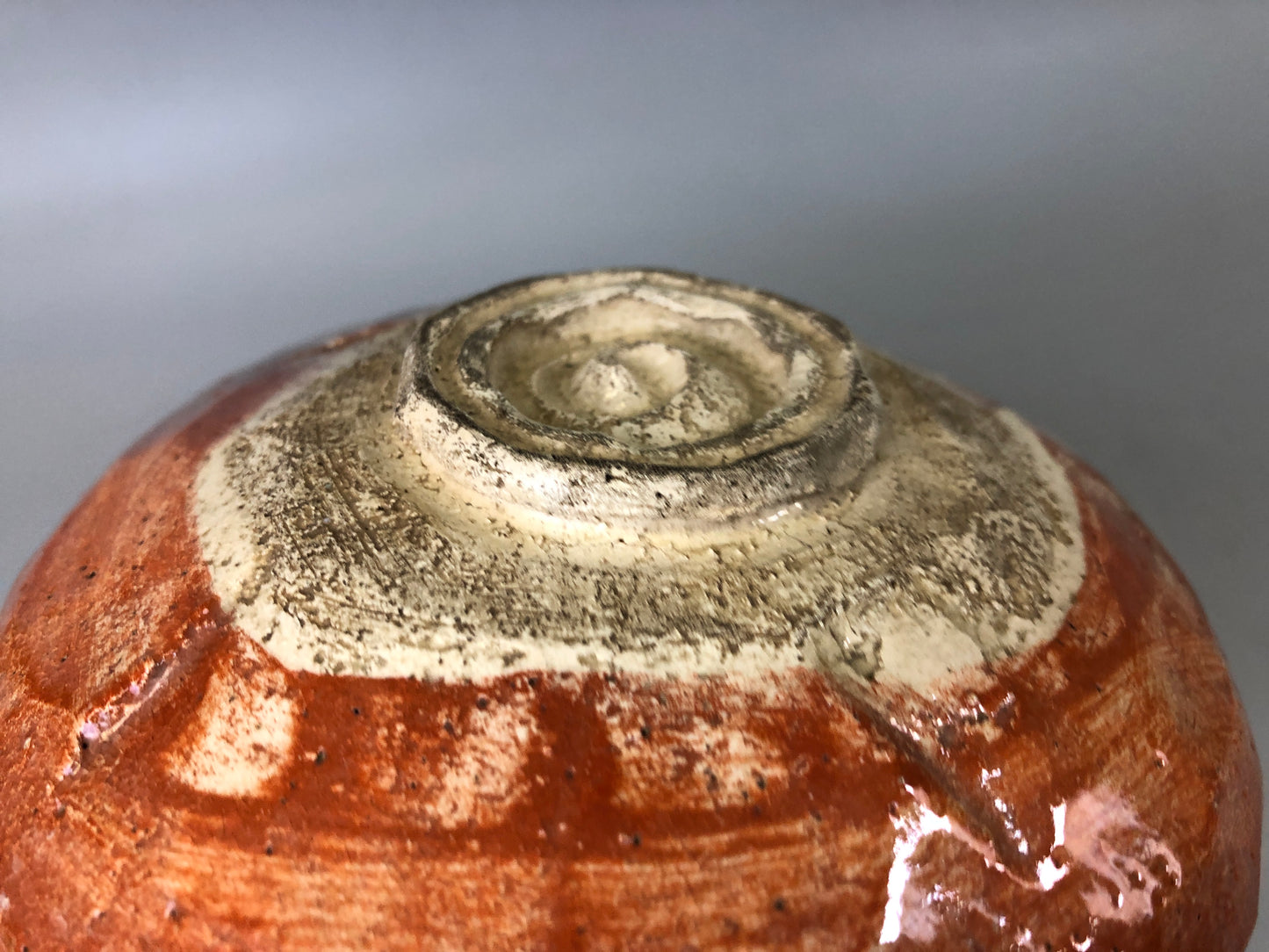 Y7497 CHAWAN Raku-ware summer red bowl signed box Japan antique tea ceremony