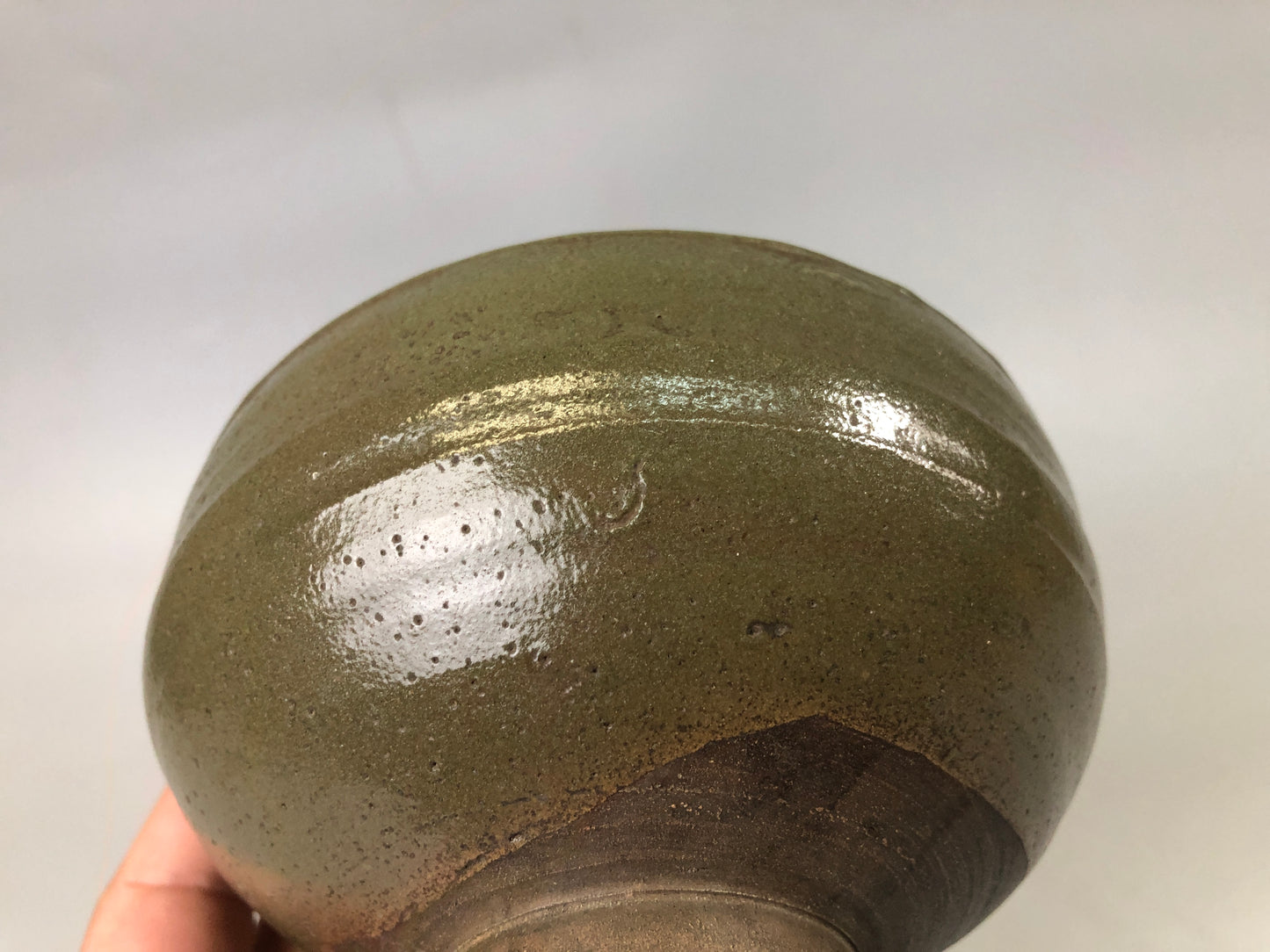 Y7502 CHAWAN Karatsu-ware bowl wood grain Kodai box Japan antique tea ceremony