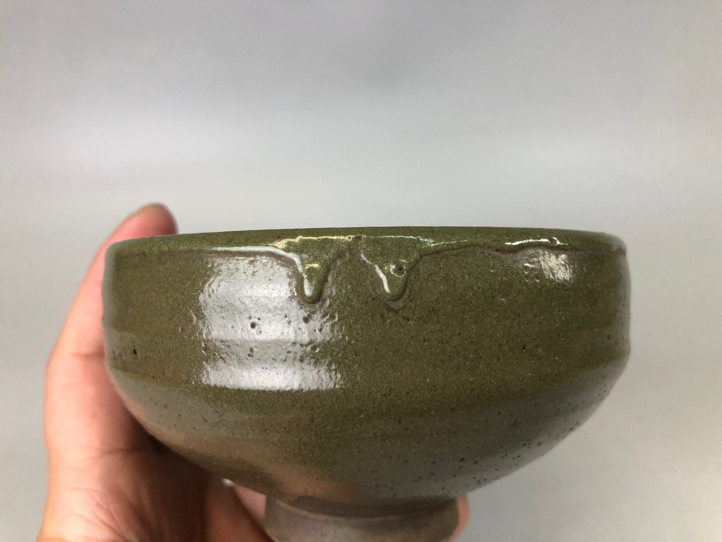 Y7502 CHAWAN Karatsu-ware bowl wood grain Kodai box Japan antique tea ceremony