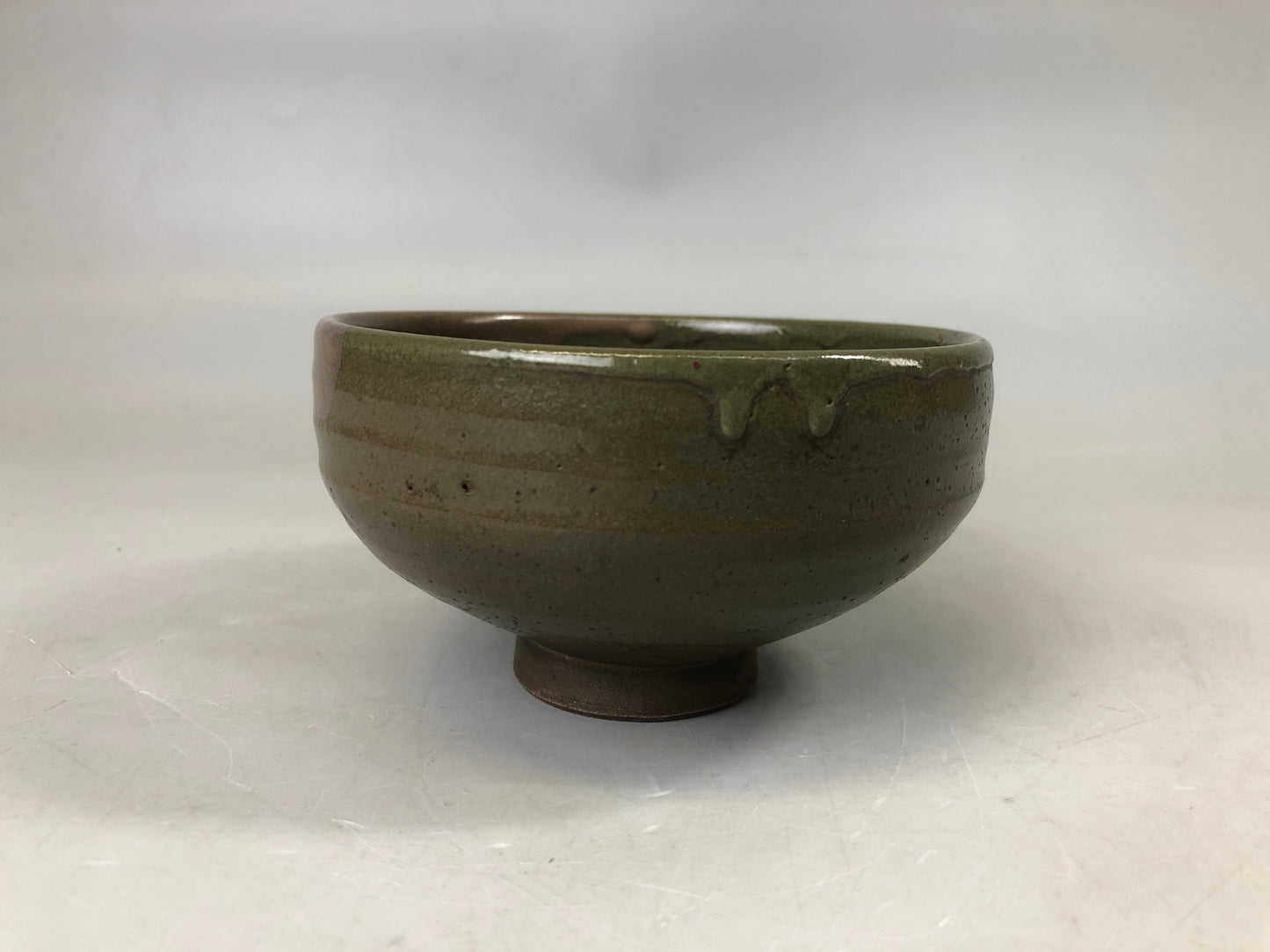 Y7502 CHAWAN Karatsu-ware bowl wood grain Kodai box Japan antique tea ceremony
