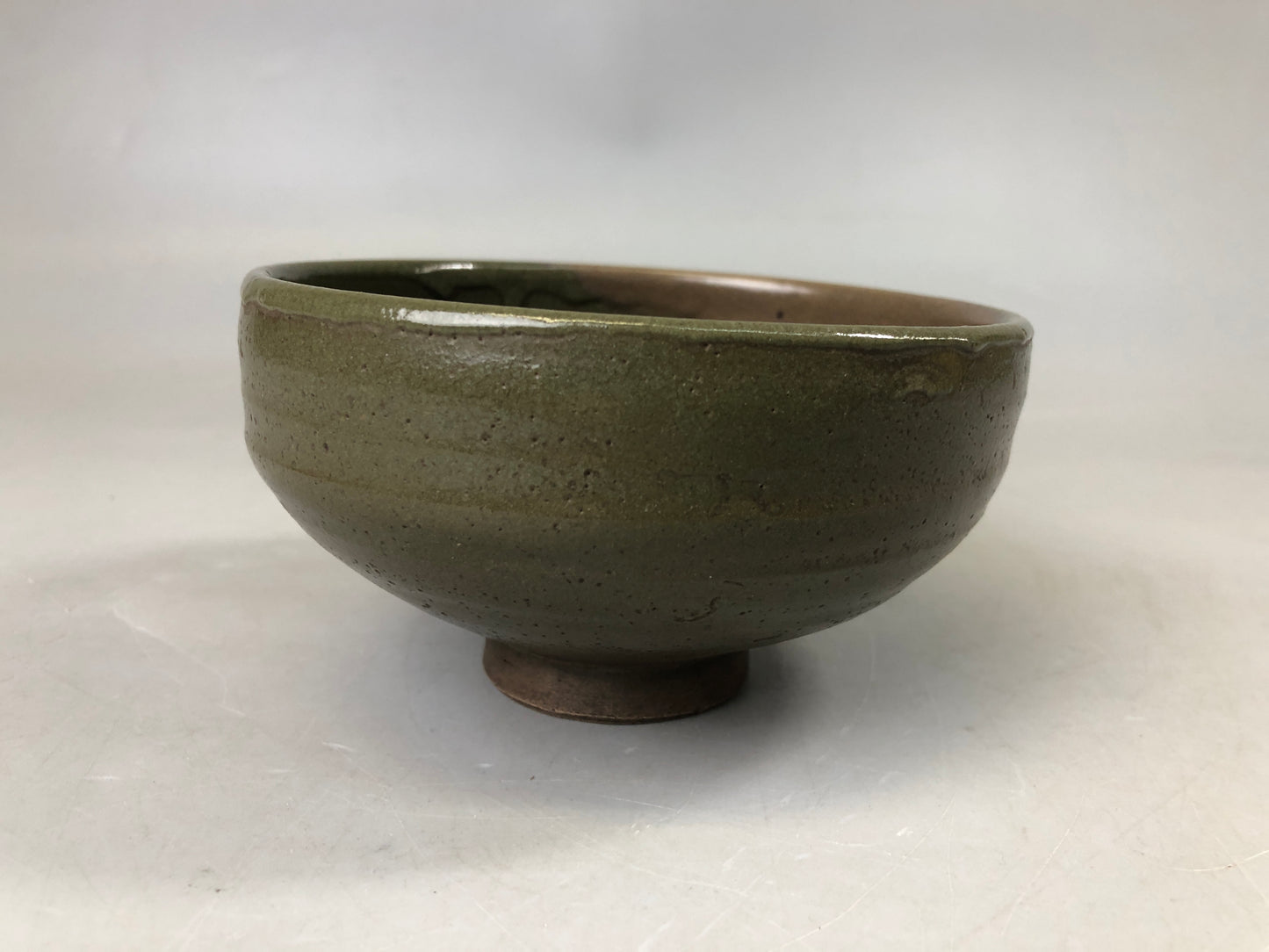 Y7502 CHAWAN Karatsu-ware bowl wood grain Kodai box Japan antique tea ceremony