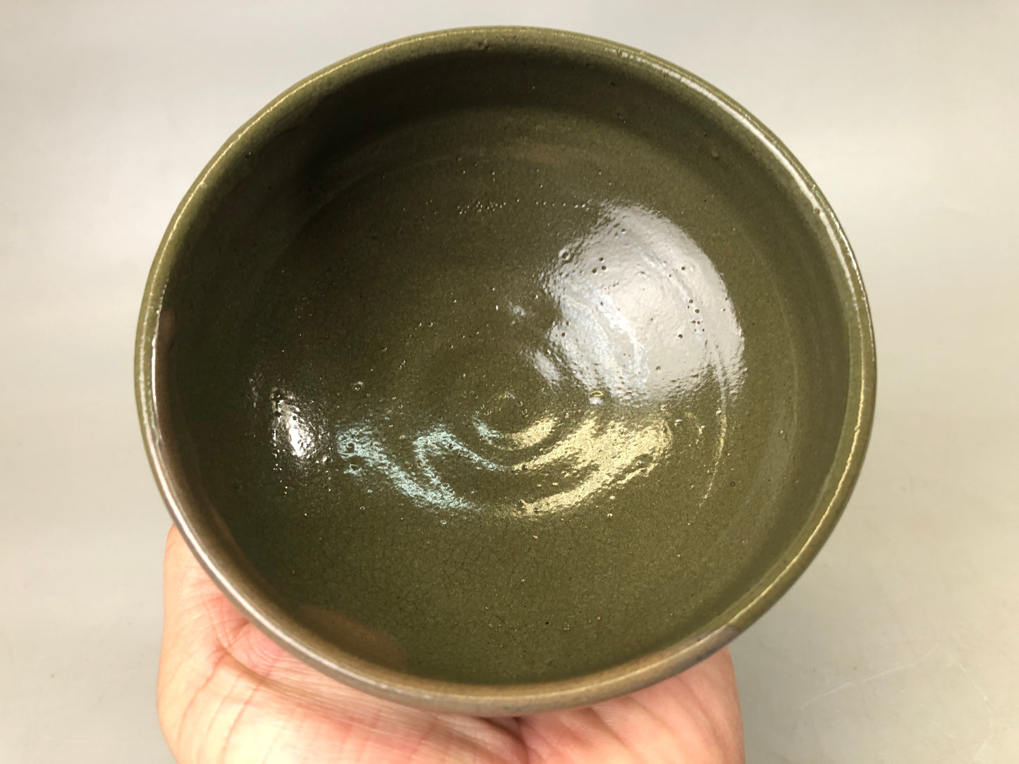 Y7502 CHAWAN Karatsu-ware bowl wood grain Kodai box Japan antique tea ceremony