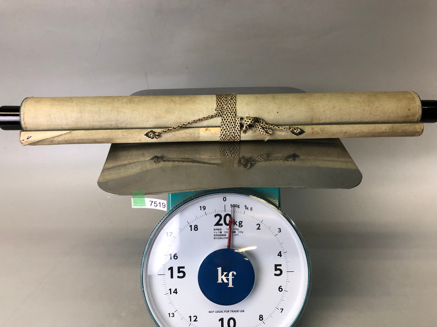 Y7519 KAKEJIKU Monk on the rock signed Japan antique hanging scroll art decor