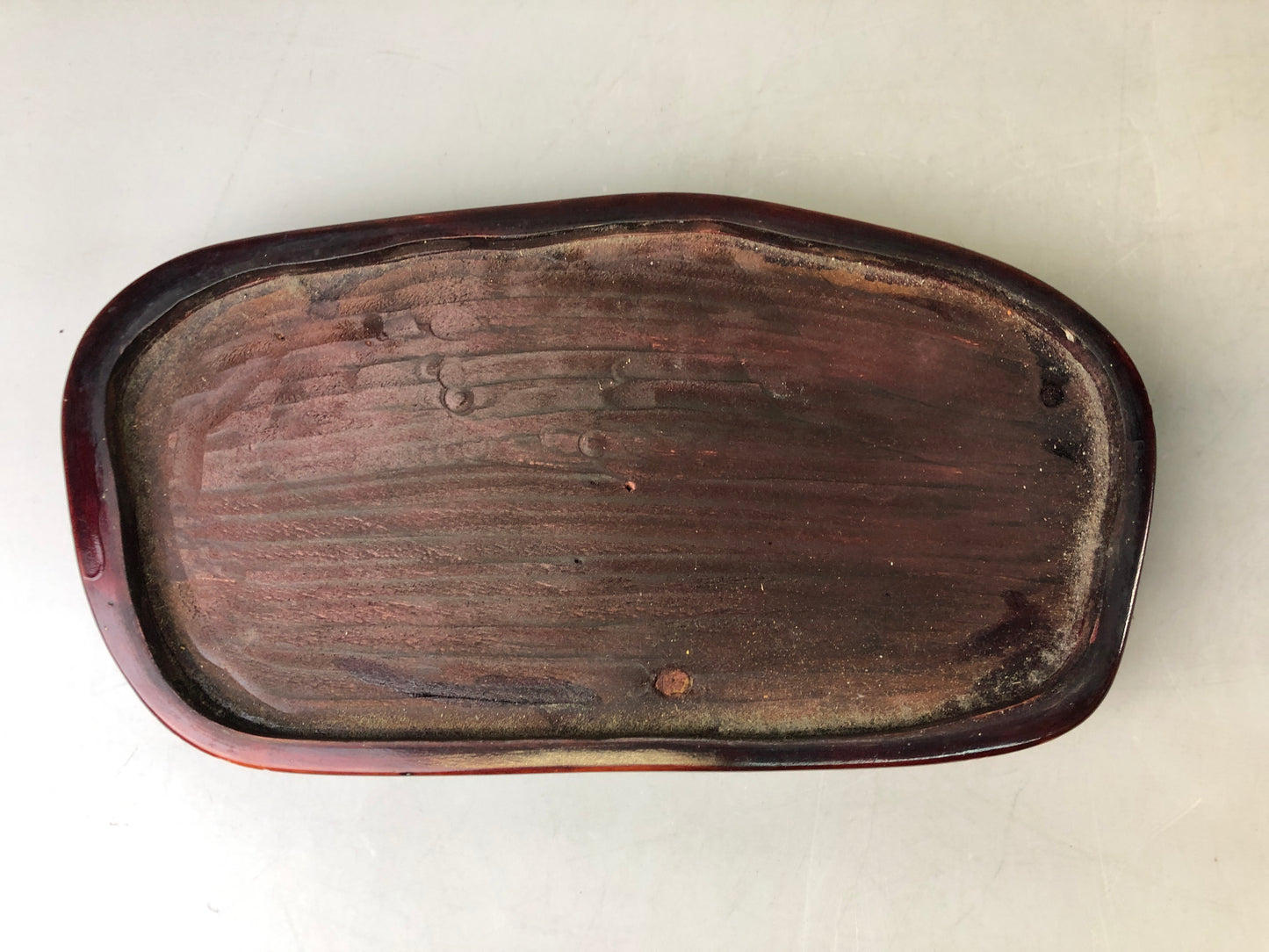 Y7531 OKIMONO Suiseki viewing stone wooden stand Japan antique interior decor
