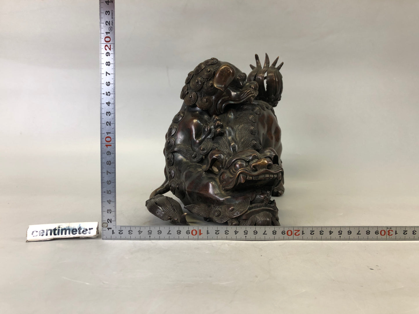Y7536 KOURO Old copper lion Japan antique Incense Burner fragrance aromatherapy