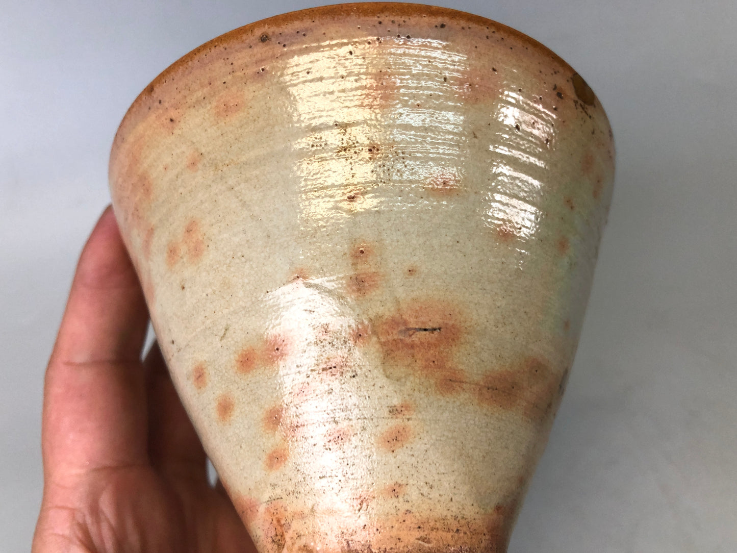Y7545 CHAWAN Gohon bowl kintsugi Japan antique tea ceremony pottery tableware