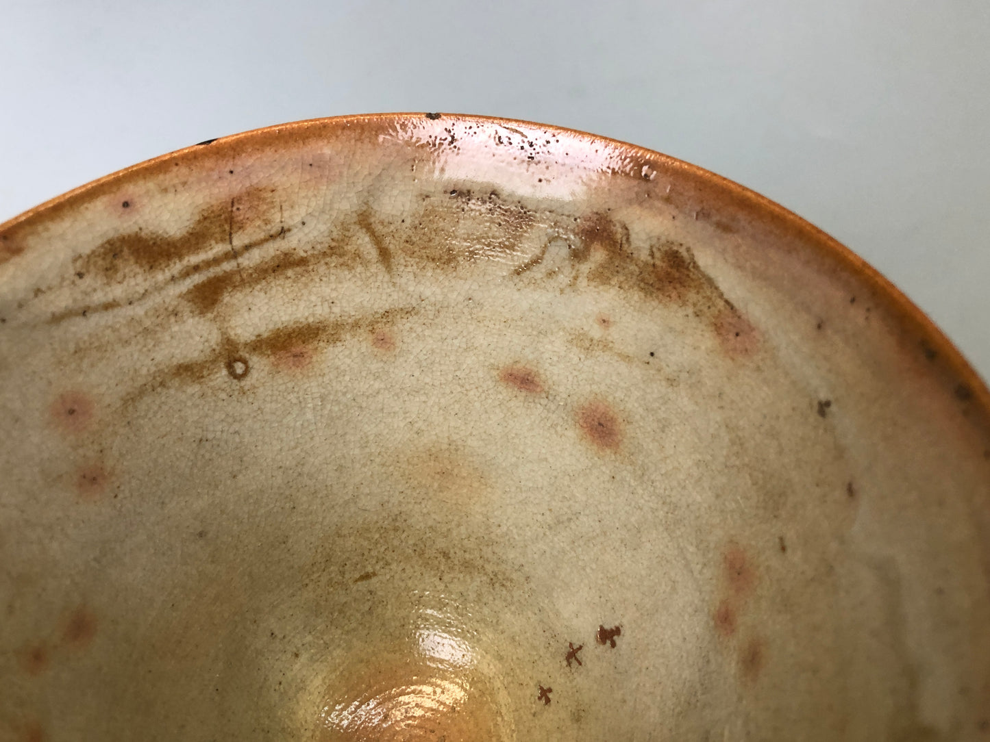 Y7545 CHAWAN Gohon bowl kintsugi Japan antique tea ceremony pottery tableware