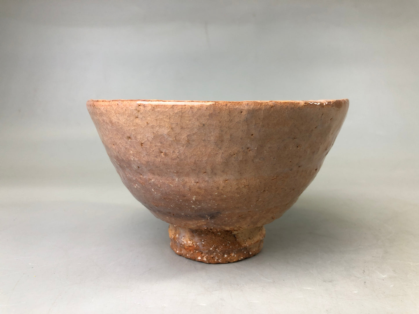 Y7550 CHAWAN Hagi-ware bowl signed box Japan antique tea ceremony pottery cup