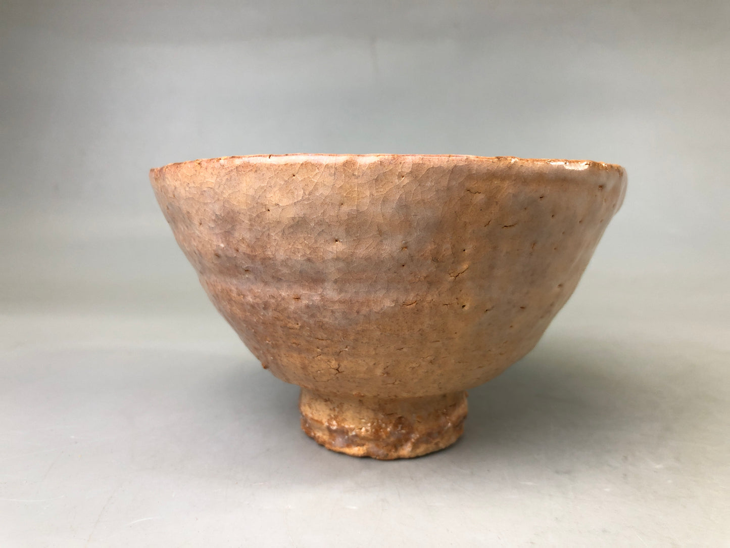 Y7550 CHAWAN Hagi-ware bowl signed box Japan antique tea ceremony pottery cup