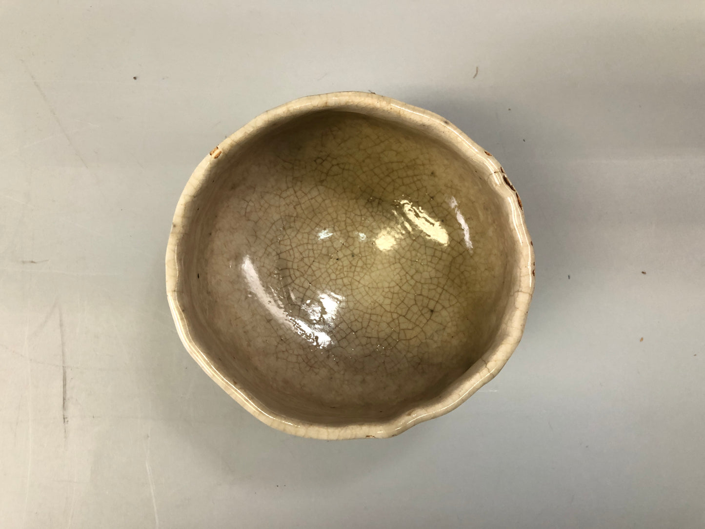 Y7565 CHAWAN Rengetsu bowl signed appraisal box Japan antique tea ceremony cup