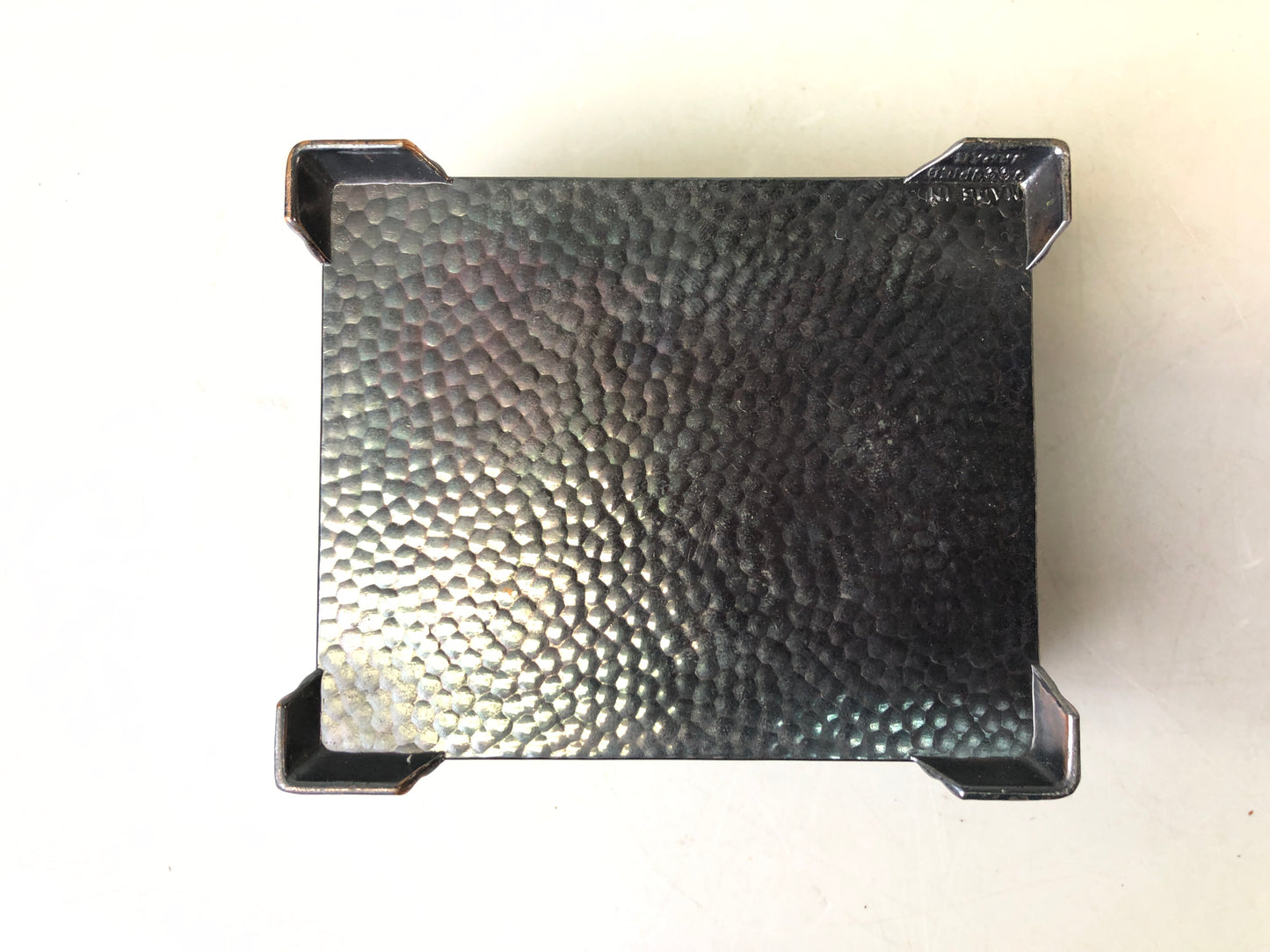 Y7593 BOX copper accessory case embossed Dragon Japan antique small container