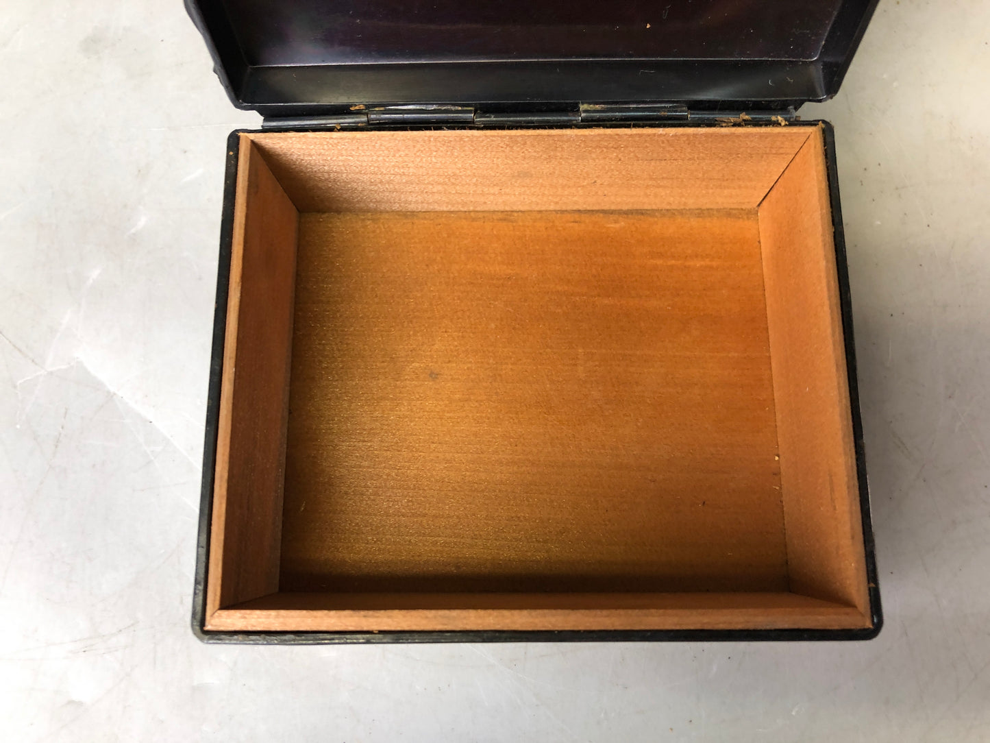 Y7593 BOX copper accessory case embossed Dragon Japan antique small container