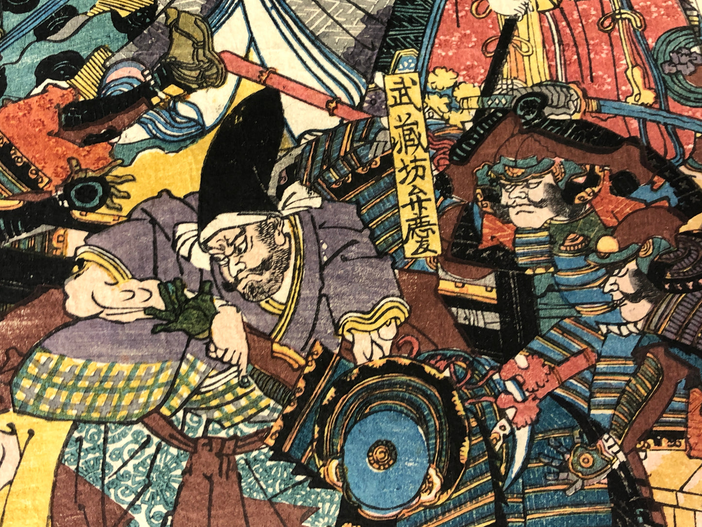 Y7594 WOODBLOCK PRINT Utagawa Yoshikado battle warrior Japan Ukiyoe antique art