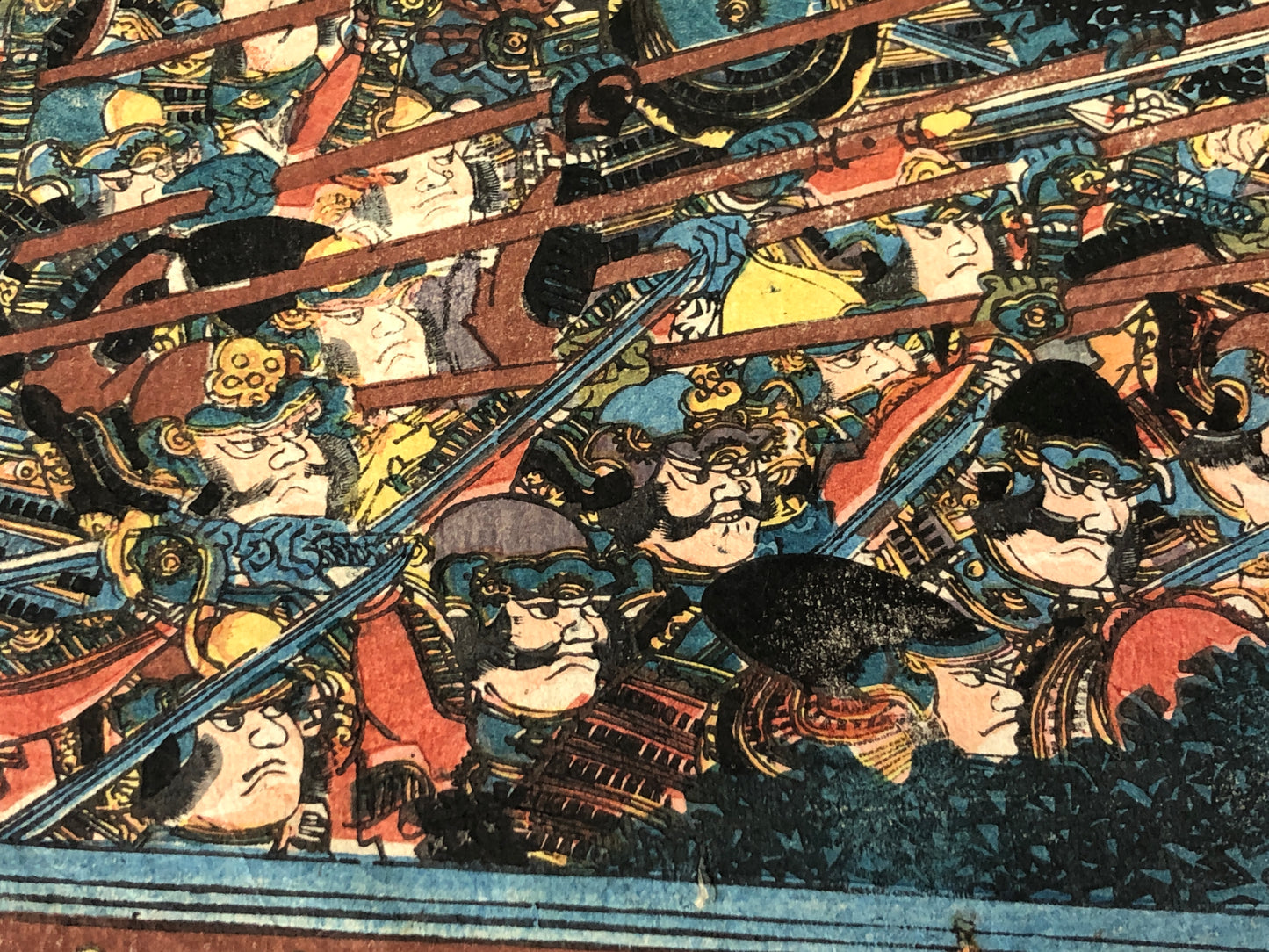 Y7594 WOODBLOCK PRINT Utagawa Yoshikado battle warrior Japan Ukiyoe antique art