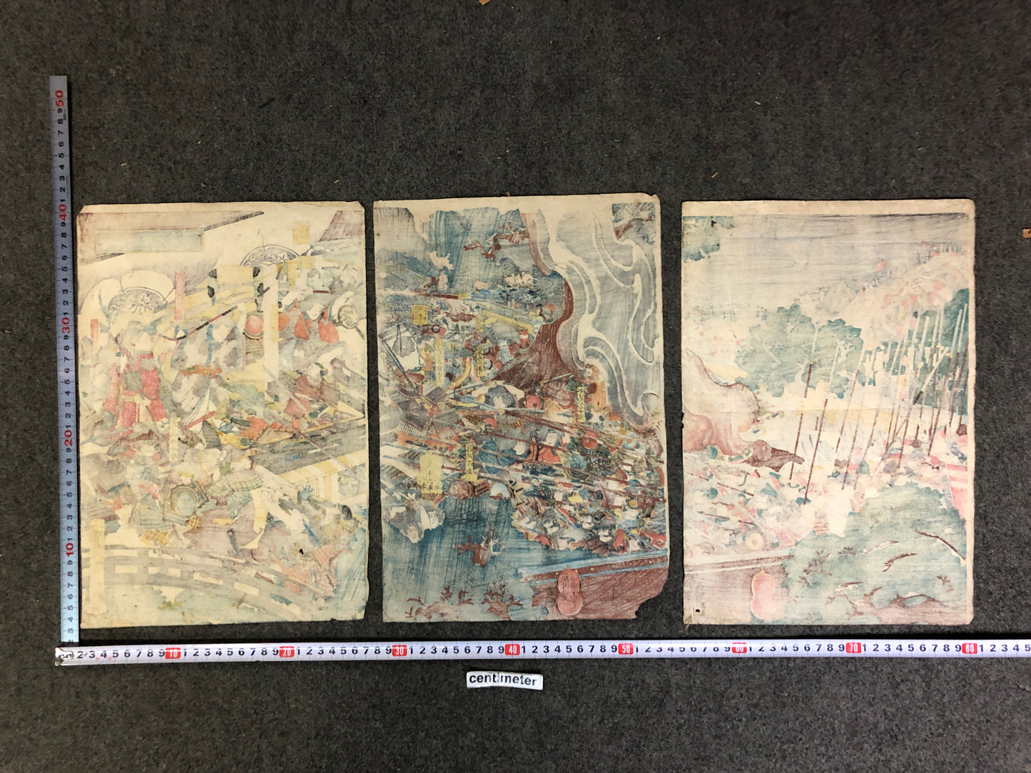 Y7594 WOODBLOCK PRINT Utagawa Yoshikado battle warrior Japan Ukiyoe antique art