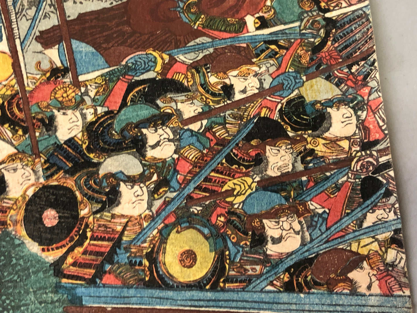 Y7594 WOODBLOCK PRINT Utagawa Yoshikado battle warrior Japan Ukiyoe antique art