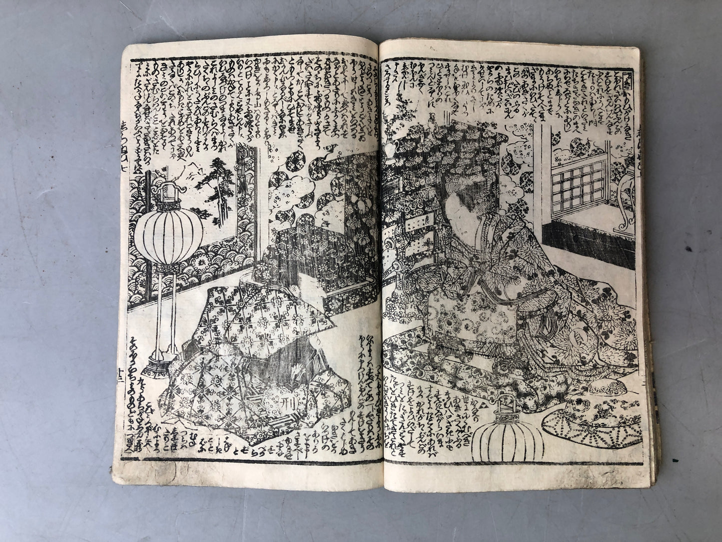 Y7597 WOODBLOCK PRINT Japanese book Toyokuni Ezoshi illustration Japan Ukiyoe