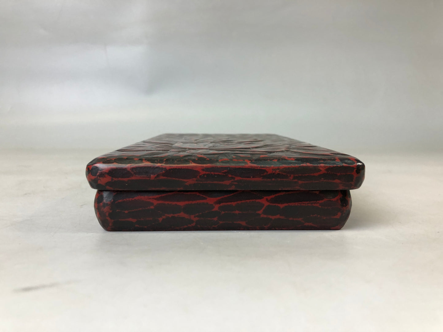 Y7603 BOX Kamakura carving Suzuri inkstone case Japan antique container vintage
