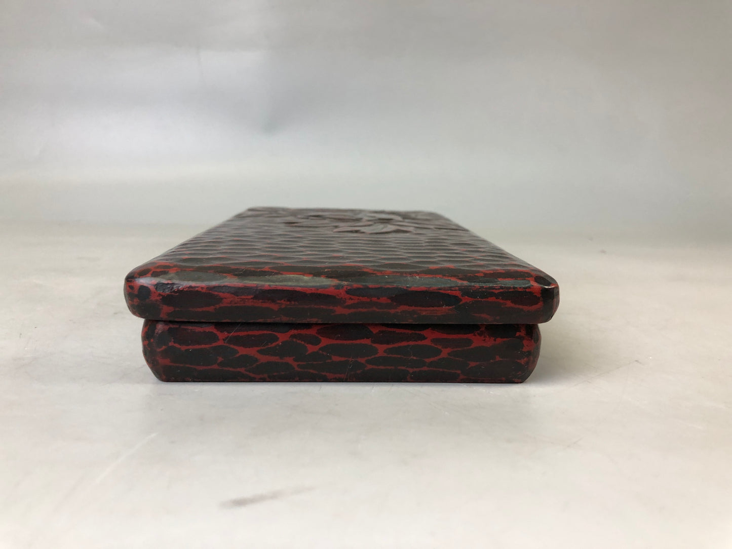 Y7603 BOX Kamakura carving Suzuri inkstone case Japan antique container vintage