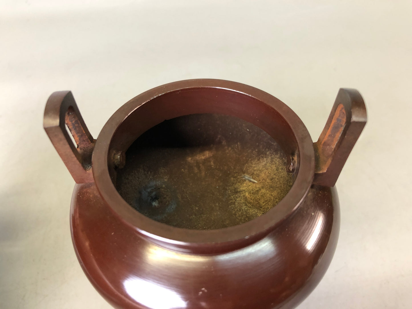 Y7608 KOURO metal box Japan antique fragrance aroma incense burner aromatherapy