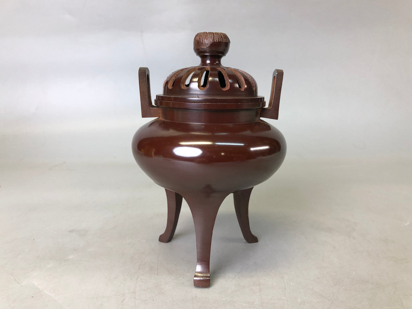 Y7608 KOURO metal box Japan antique fragrance aroma incense burner aromatherapy