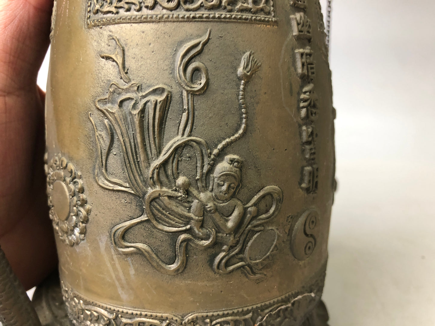 Y7634 Buddhist Altar Equipment Metal Small Bell Japan Buddhism antique vintage
