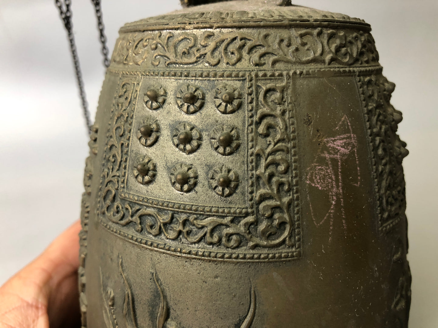 Y7634 Buddhist Altar Equipment Metal Small Bell Japan Buddhism antique vintage