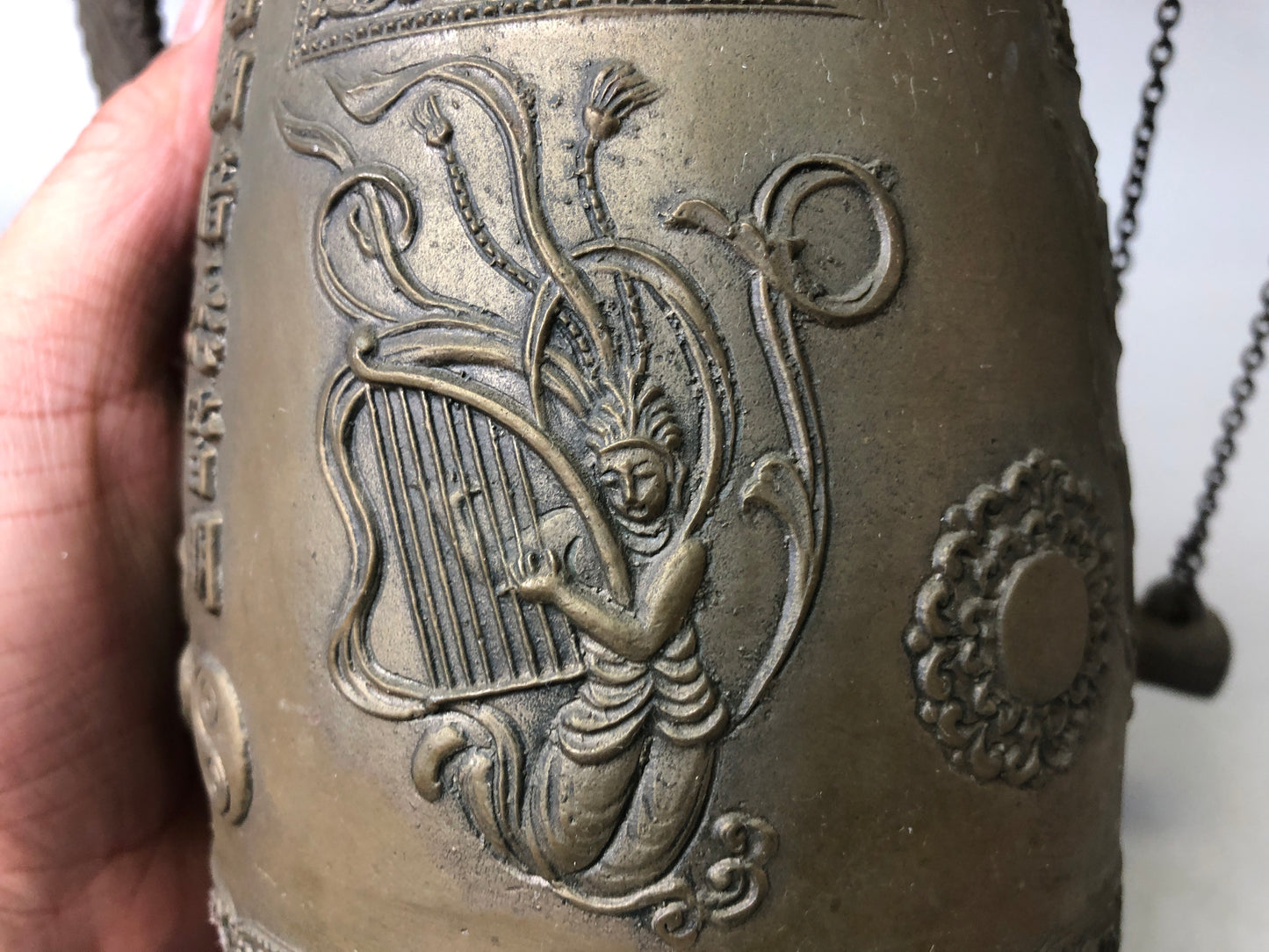 Y7634 Buddhist Altar Equipment Metal Small Bell Japan Buddhism antique vintage